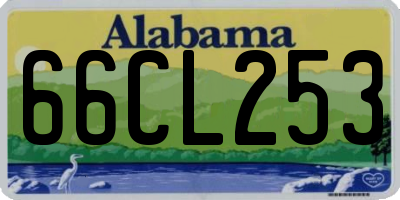 AL license plate 66CL253