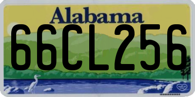 AL license plate 66CL256