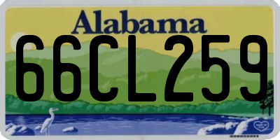 AL license plate 66CL259