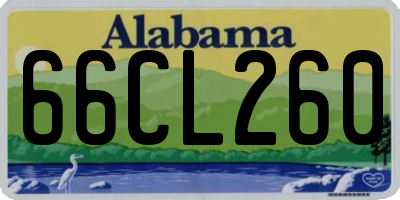 AL license plate 66CL260