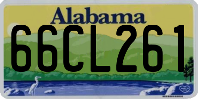 AL license plate 66CL261