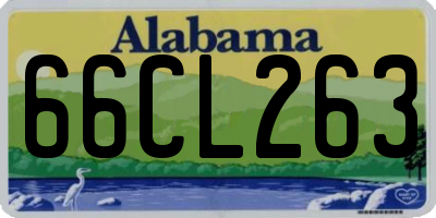 AL license plate 66CL263