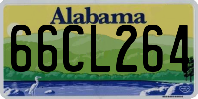 AL license plate 66CL264