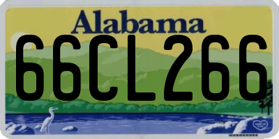 AL license plate 66CL266