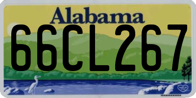 AL license plate 66CL267