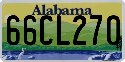 AL license plate 66CL270