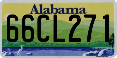 AL license plate 66CL271