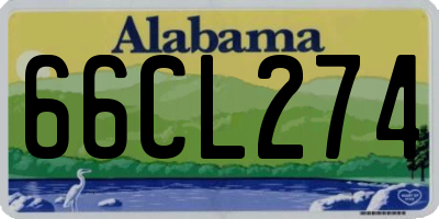 AL license plate 66CL274