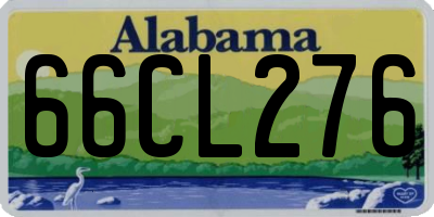 AL license plate 66CL276