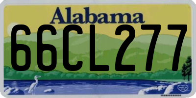 AL license plate 66CL277
