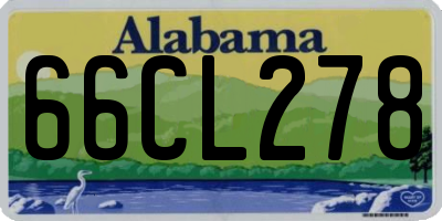 AL license plate 66CL278