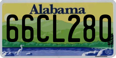 AL license plate 66CL280