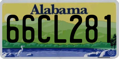 AL license plate 66CL281