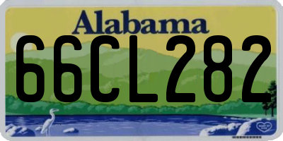 AL license plate 66CL282