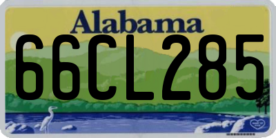 AL license plate 66CL285