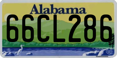 AL license plate 66CL286