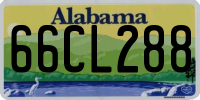 AL license plate 66CL288