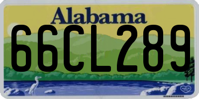 AL license plate 66CL289