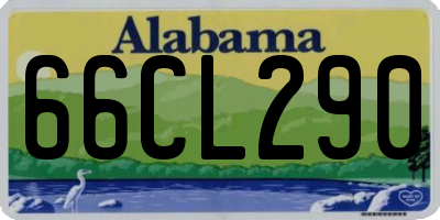 AL license plate 66CL290