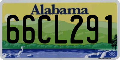 AL license plate 66CL291
