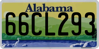 AL license plate 66CL293