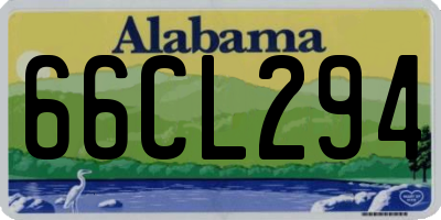 AL license plate 66CL294