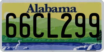 AL license plate 66CL299