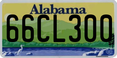 AL license plate 66CL300