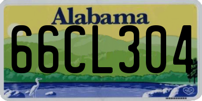 AL license plate 66CL304