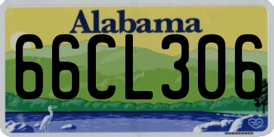 AL license plate 66CL306