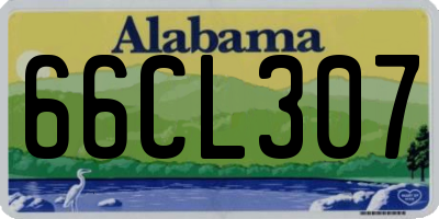 AL license plate 66CL307