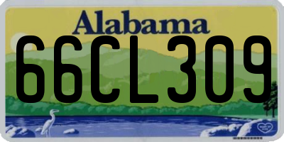 AL license plate 66CL309