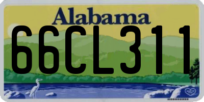 AL license plate 66CL311