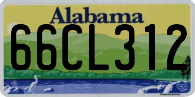 AL license plate 66CL312