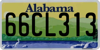 AL license plate 66CL313