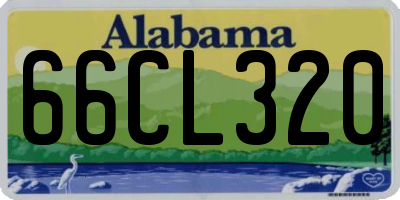AL license plate 66CL320