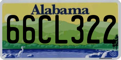 AL license plate 66CL322