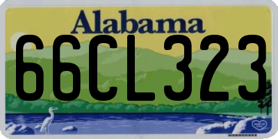 AL license plate 66CL323