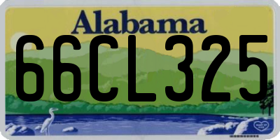 AL license plate 66CL325