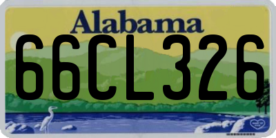 AL license plate 66CL326