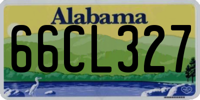 AL license plate 66CL327