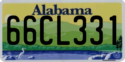 AL license plate 66CL331