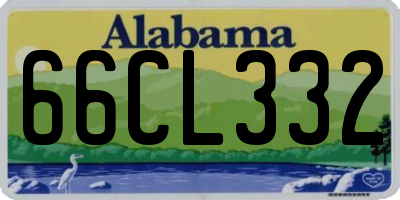 AL license plate 66CL332