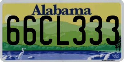 AL license plate 66CL333