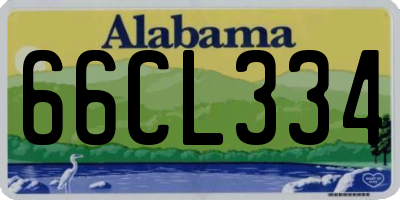 AL license plate 66CL334