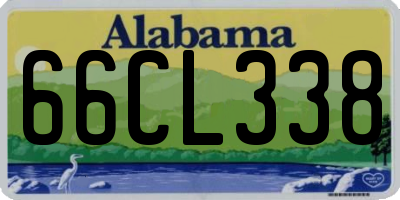 AL license plate 66CL338