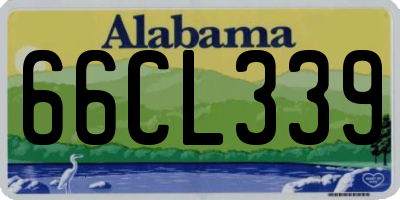AL license plate 66CL339