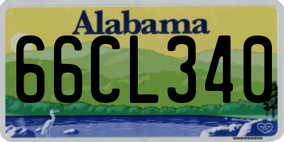 AL license plate 66CL340