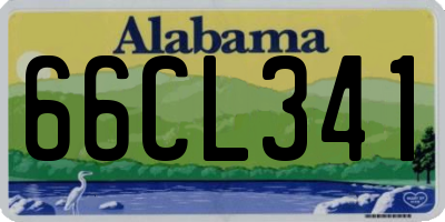 AL license plate 66CL341