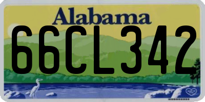 AL license plate 66CL342